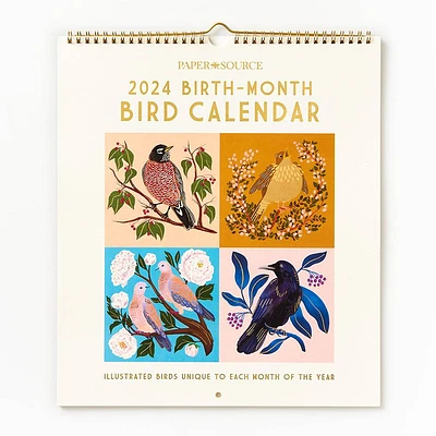 2024 Birth-Month Bird Wall Calendar