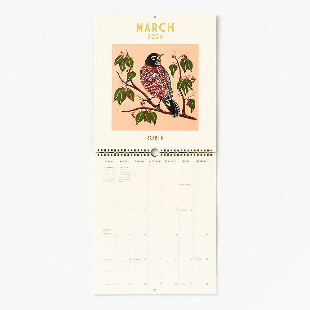 2024 Birth-Month Bird Wall Calendar