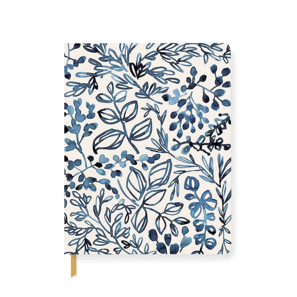 Indigo Leaf Large Journal