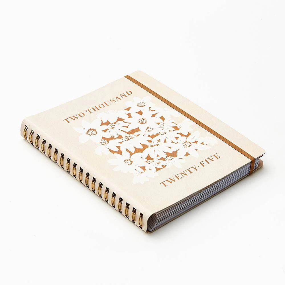 2024-2025 Paper Source Neutral Floral Weekly Planner