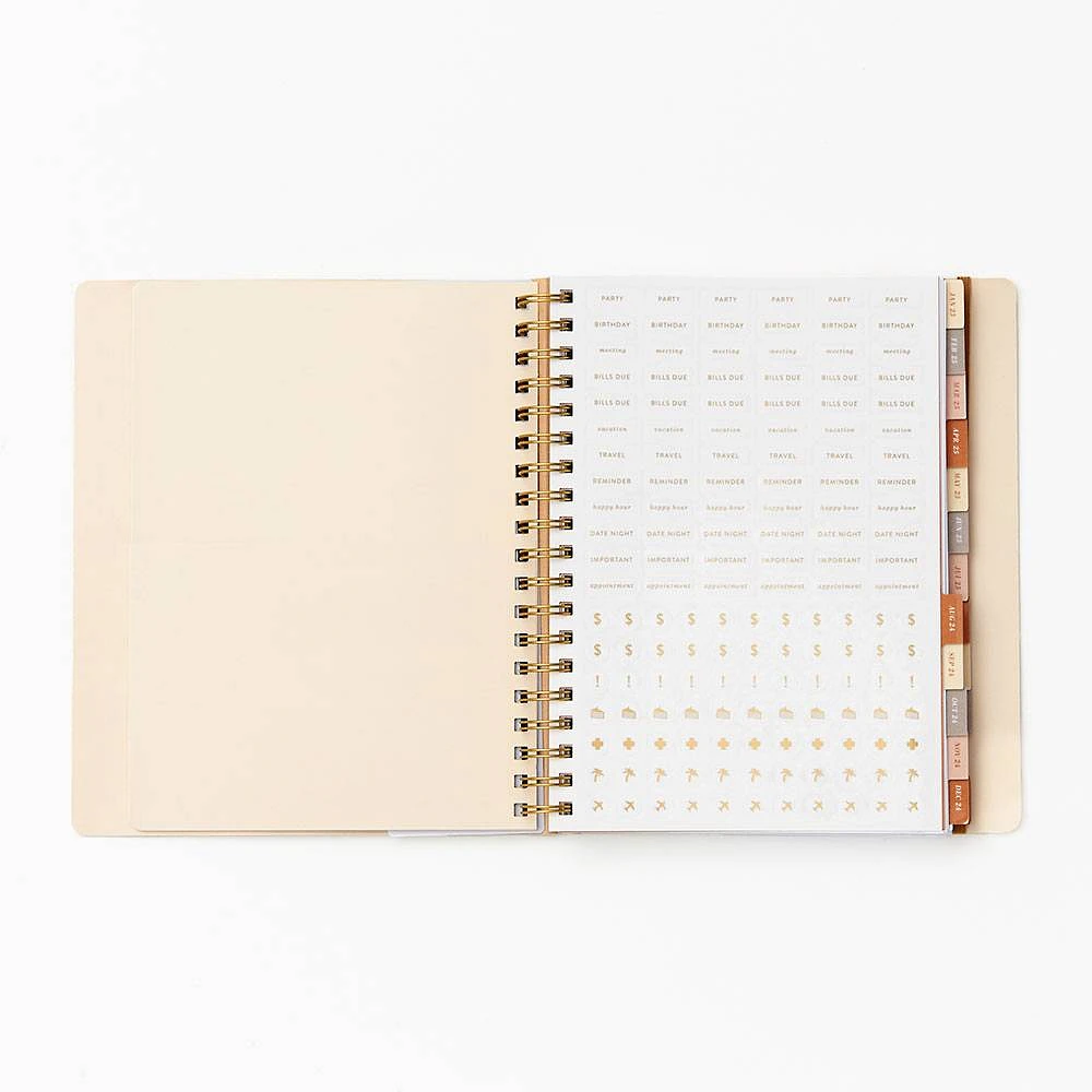2024-2025 Paper Source Neutral Floral Weekly Planner