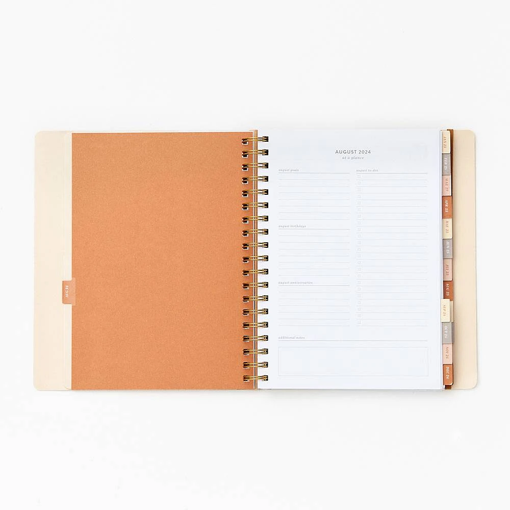2024-2025 Paper Source Neutral Floral Weekly Planner