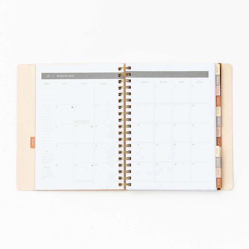 2024-2025 Paper Source Neutral Floral Weekly Planner