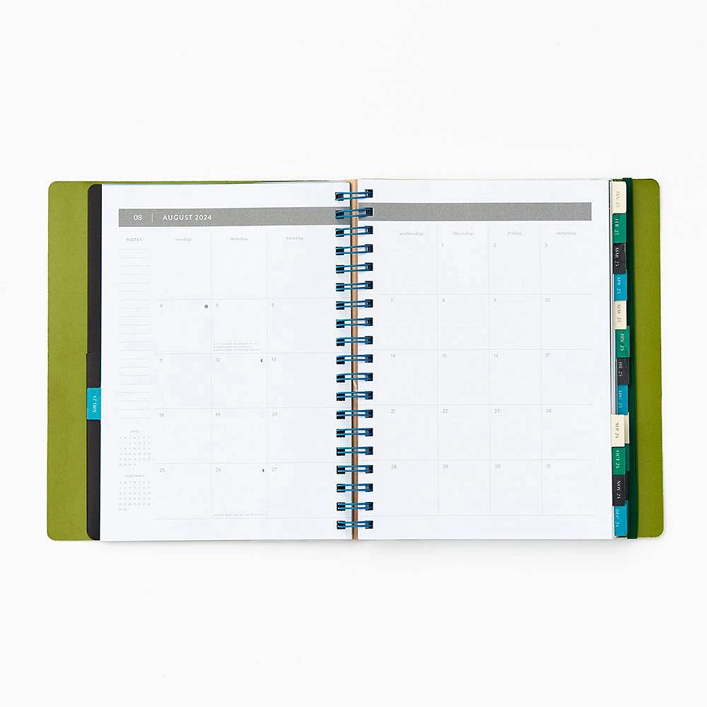 2024-2025 Paper Source Teal Floral Patchwork Weekly Planner