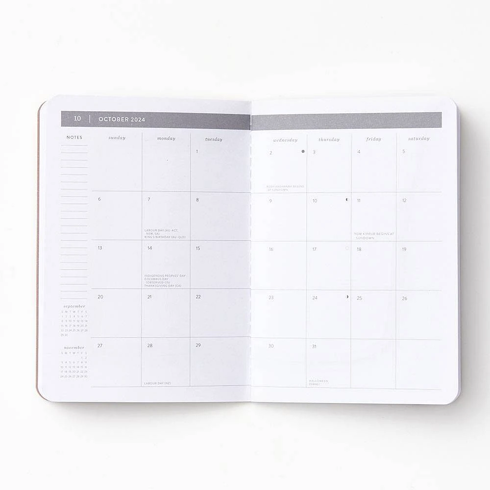 2024-2025 Paper Source Neutral Quadrants Monthly Planner