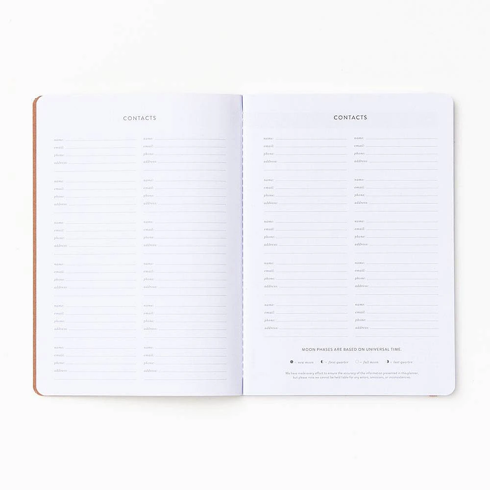 2024-2025 Paper Source Neutral Floral Tile Monthly Planner