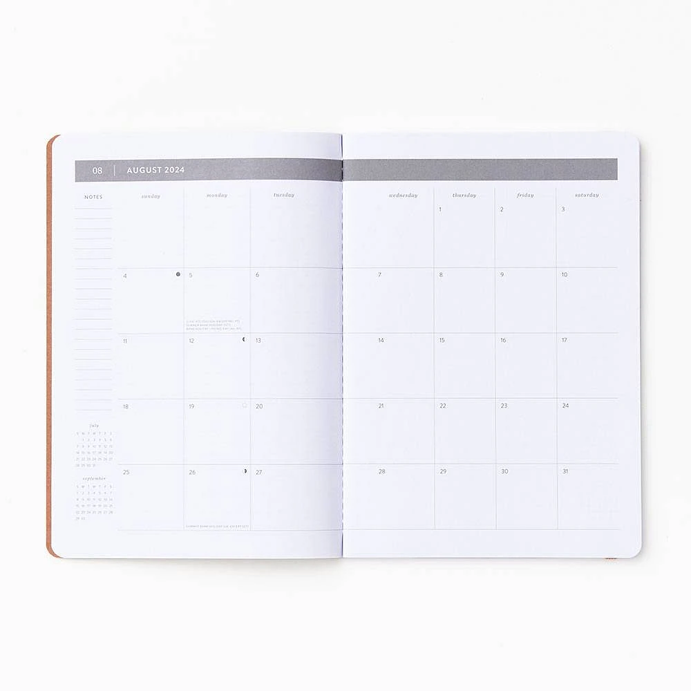 2024-2025 Paper Source Neutral Floral Tile Monthly Planner