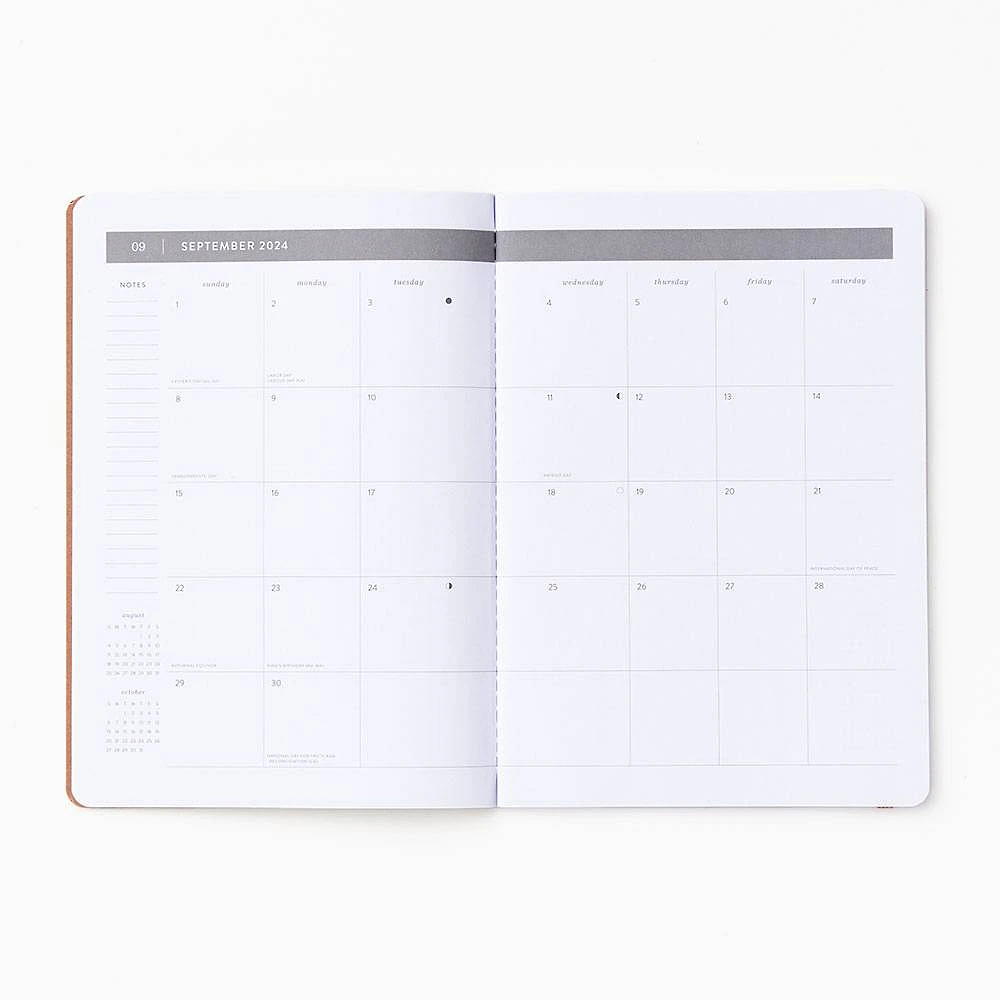 2024-2025 Paper Source Neutral Floral Tile Monthly Planner
