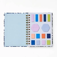 2024-2025 Paper Source Blue Striped Floral Petite Monthly Planner