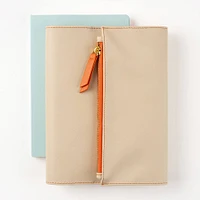 Paper Source A5 Journal Cover Clutch in Beige and Orange