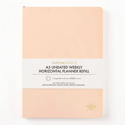 Paper Source A5 Weekly Horizontal Undated Planner Pages