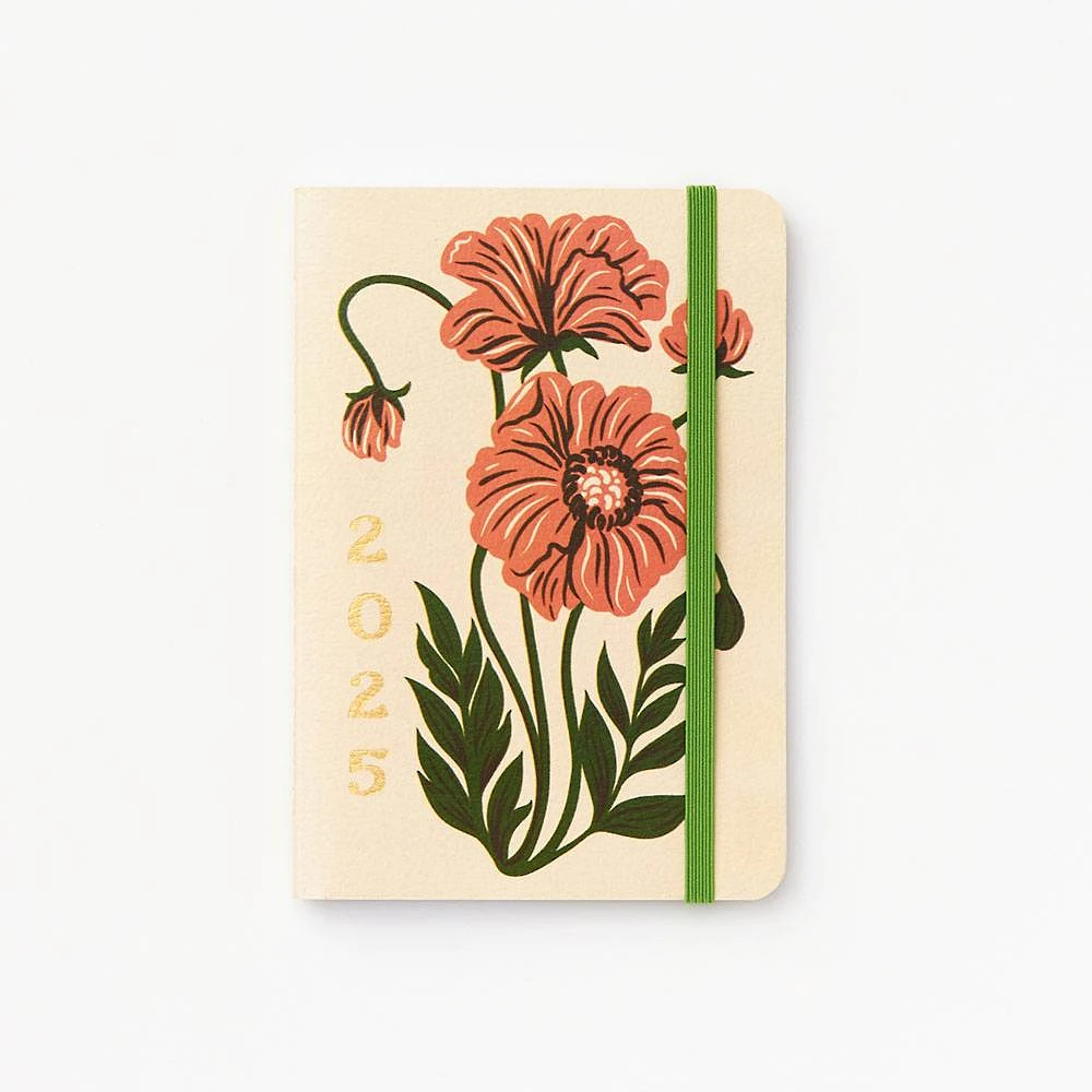 2025 Paper Source Vintage Floral Monthly Pocket Planner