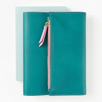 Paper Source A5 Journal Cover Clutch in Green and Pink