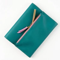 Paper Source A5 Journal Cover Clutch in Green and Pink