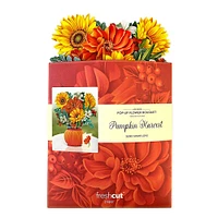 Pumpkin Harvest Pop-Up Bouquet Thanksgiving Card