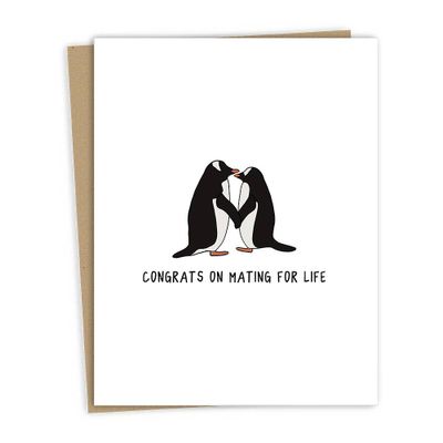 Mates For Life Wedding Card
