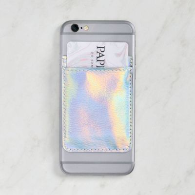 Iridescent Silver Phone Pocket
