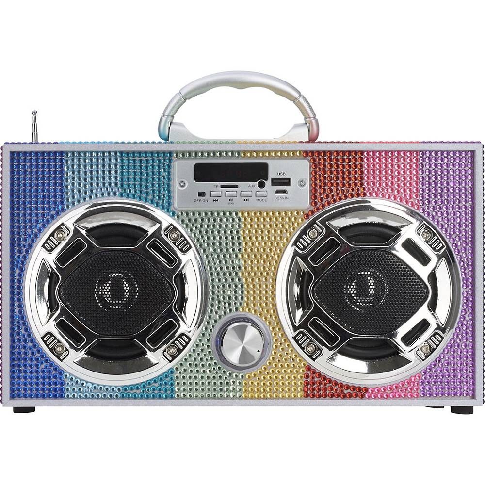 Rainbow Bling Boom Box