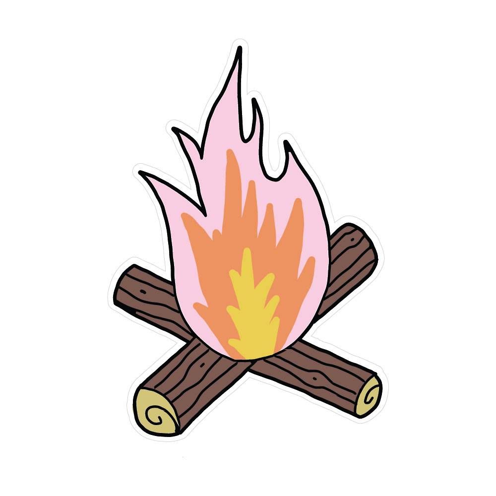 Pipsticks Campfire Vinyl Sticker