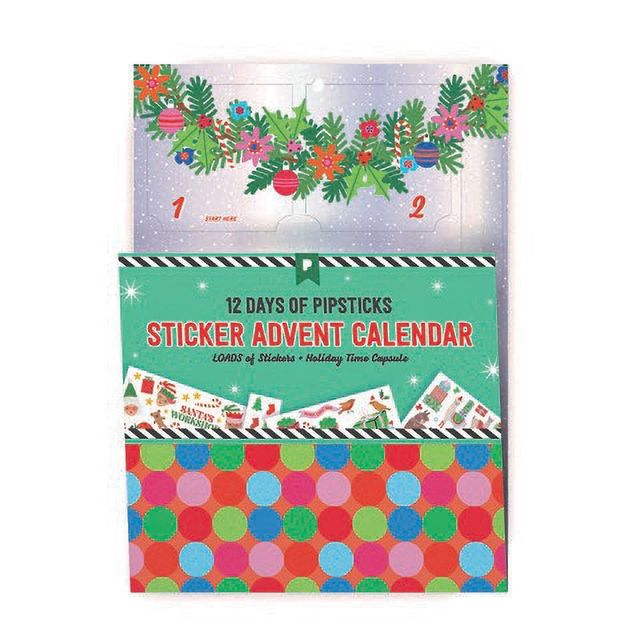 Paper Source Pipsticks 12 Days Of Christmas Sticker Advent Calendar