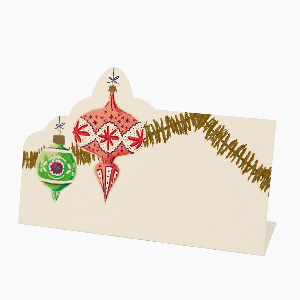 Colorful Ornament Placecards