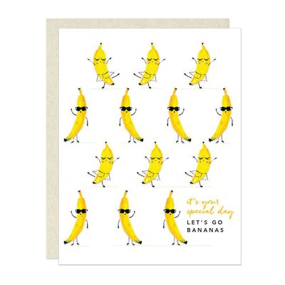 Let's Go Bananas Birthday Card