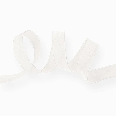 Cream Organdy Wired Ribbon