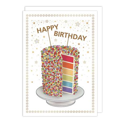 Rainbow Cake Birthday Card