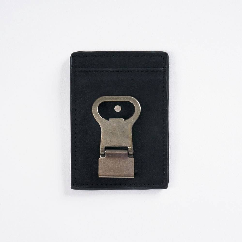 Bottle Opener Wallet Black