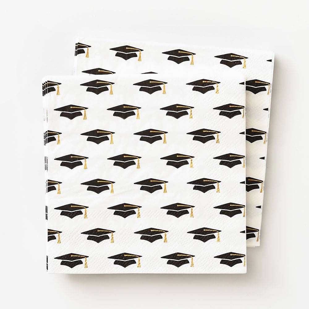 Graduation Cap Cocktail Napkins