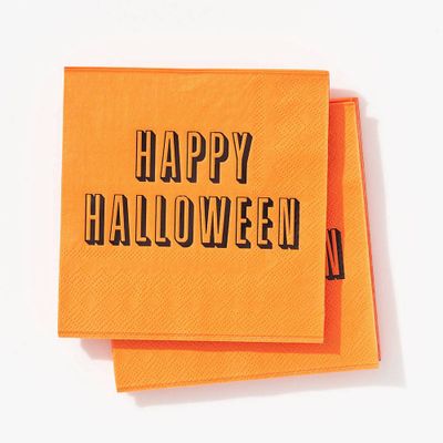 Happy Halloween Orange Napkins