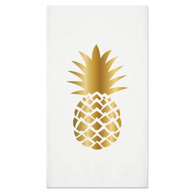 Gold Pineapple Guest Napkins