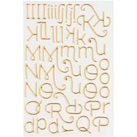 Seven Paper Gold Alphabet Stickers