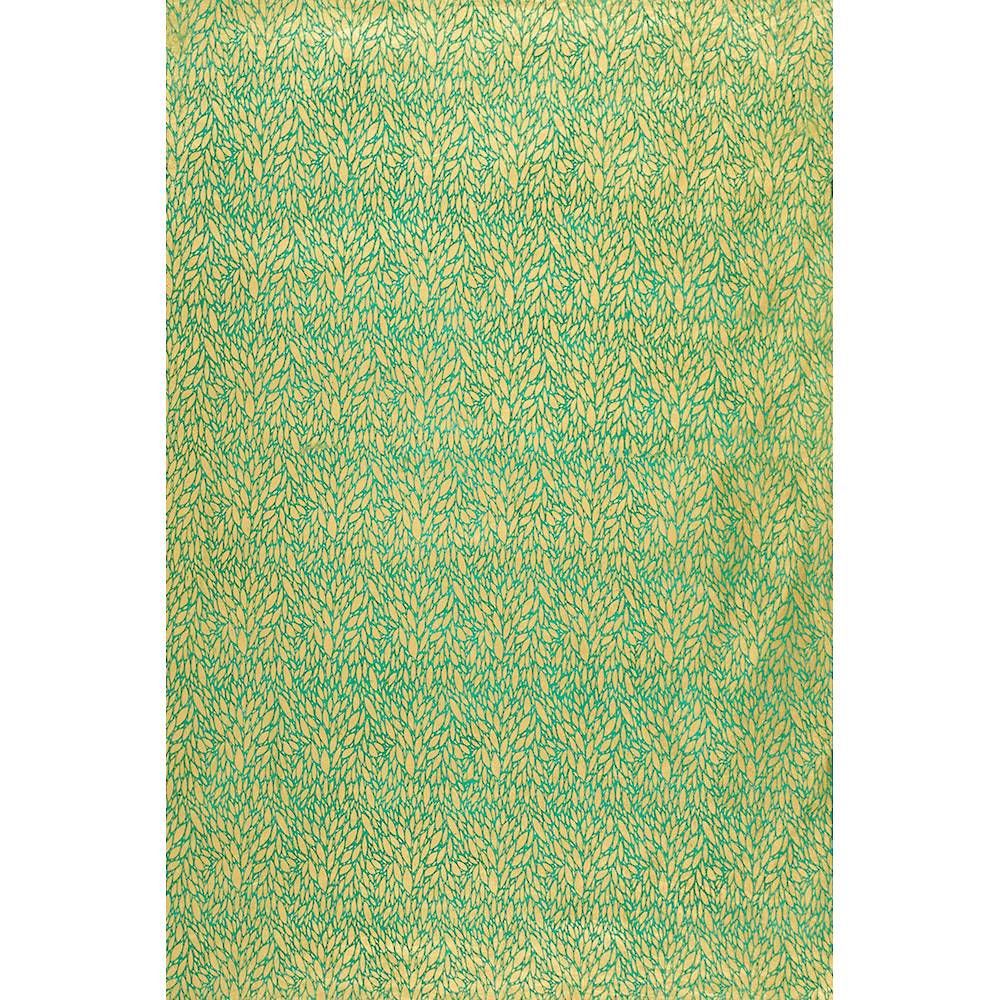 Gold Mini Leaves on Emerald Handmade Paper
