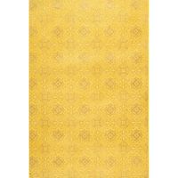 Gold Damask on Yellow Handmade Paper