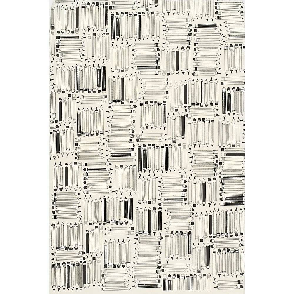 Black and White Pencils on Natural Handmade Paper