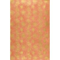 Gold Fireworks on Coral Handmade Paper