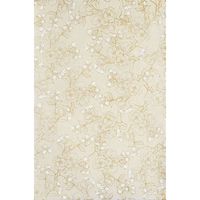 Gold And White Sketch Floral on Cream Handmade Paper