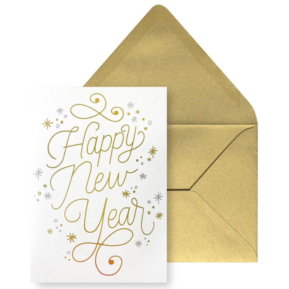 Gold Foil New Year Card