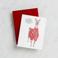 Llama Wearing A Sweater Card