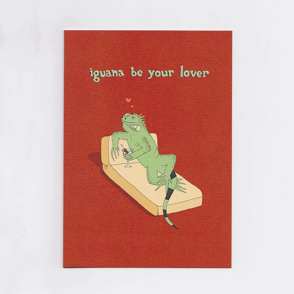 Iguana Lover Love Card