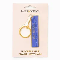 Teachers Rule Enamel Keychain