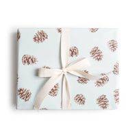 Pine Cones On Blue Flat Wrap