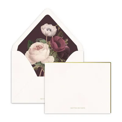 Classic Peony Luxe Lined Stationery Set