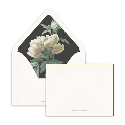Dark Anemone Luxe Lined Stationery Set