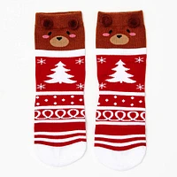 Holiday Sweater Bear Kids Socks