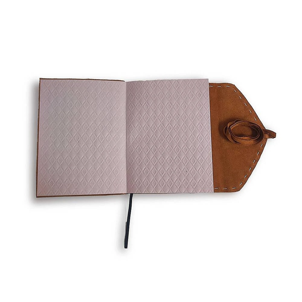 Handstitched Chestnut Suede Journal