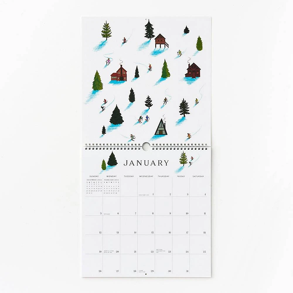 2025 Art Grid Wall Calendar