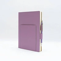 Purple Leather Journal With Pen