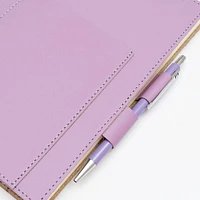 Purple Leather Journal With Pen